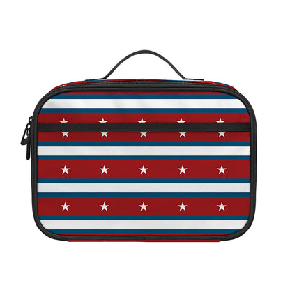 USA Striped Pattern Print Portable Lunch Bag