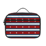 USA Striped Pattern Print Portable Lunch Bag