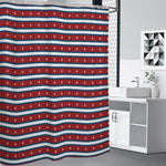 USA Striped Pattern Print Premium Shower Curtain