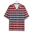 USA Striped Pattern Print Rayon Hawaiian Shirt
