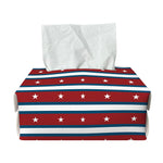 USA Striped Pattern Print Rectangle Tissue Box Cover