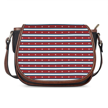 USA Striped Pattern Print Saddle Bag