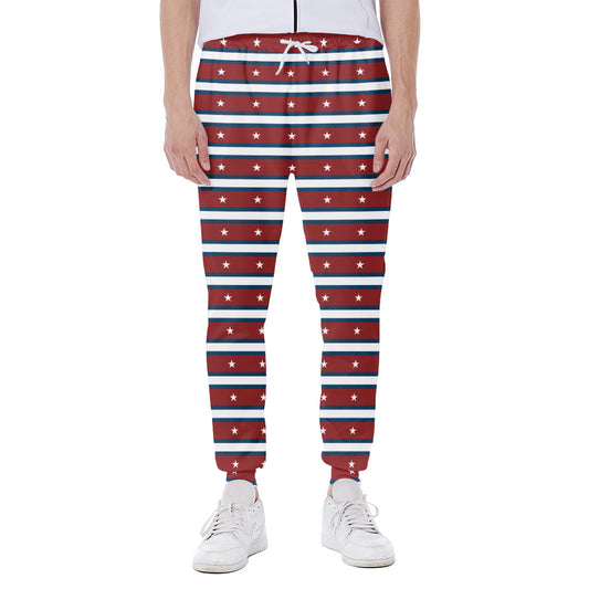 USA Striped Pattern Print Scuba Joggers