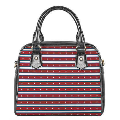 USA Striped Pattern Print Shoulder Handbag