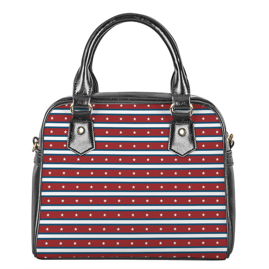 USA Striped Pattern Print Shoulder Handbag