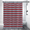 USA Striped Pattern Print Shower Curtain