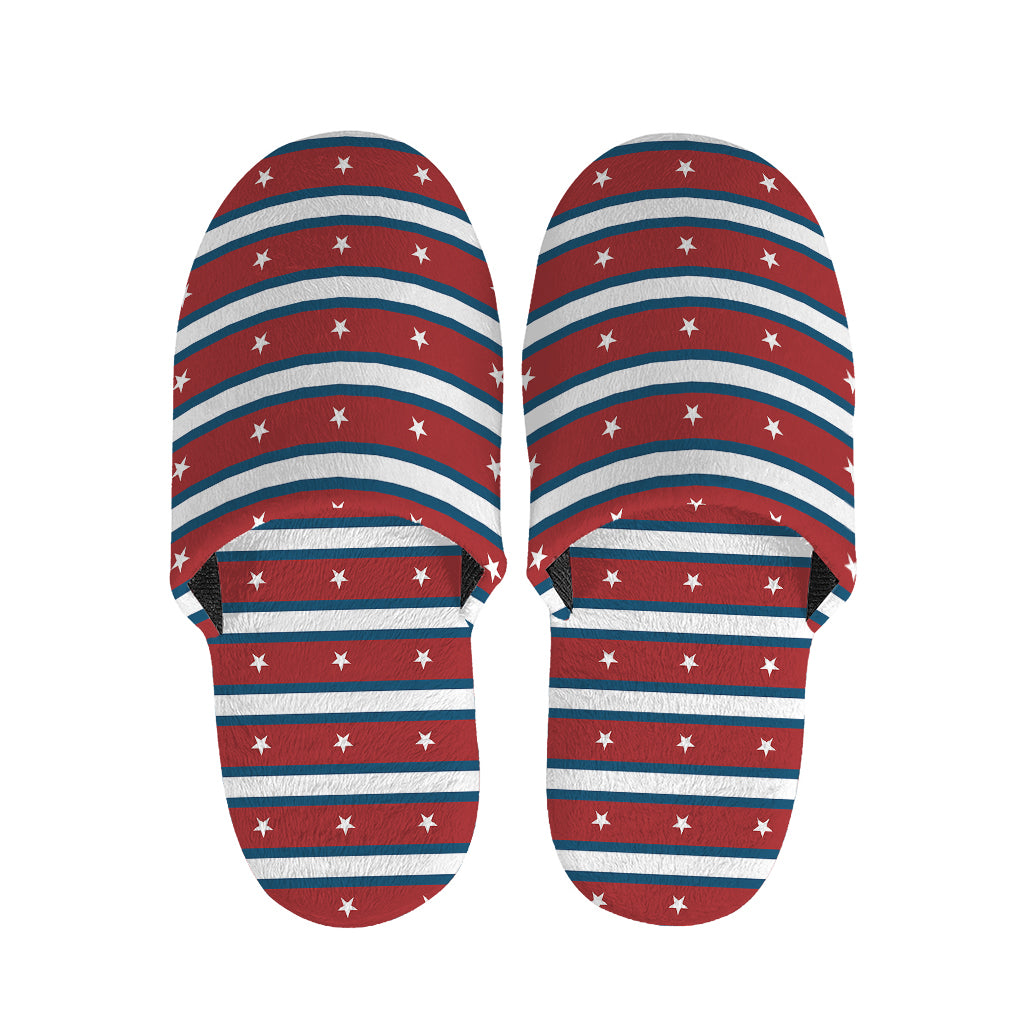 USA Striped Pattern Print Slippers