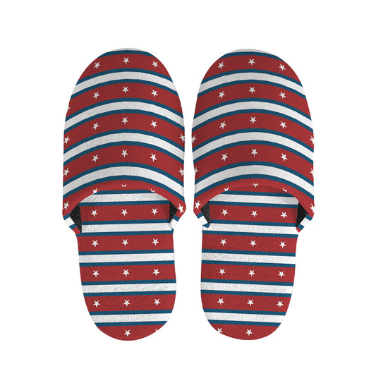 USA Striped Pattern Print Slippers