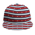 USA Striped Pattern Print Snapback Cap