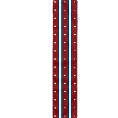 USA Striped Pattern Print Table Runner