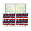 USA Striped Pattern Print Tier Curtains