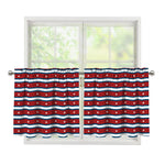 USA Striped Pattern Print Tier Curtains
