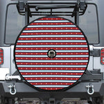 USA Striped Pattern Print Tire Cover With Camera Hole
