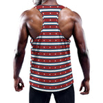 USA Striped Pattern Print Training Tank Top