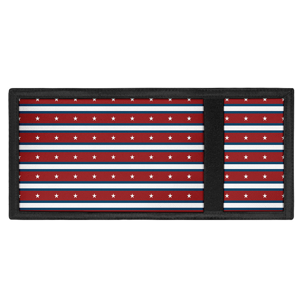 USA Striped Pattern Print Trifold Wallet