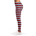 USA Striped Pattern Print Women's Leggings