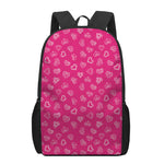 Valentine's Day Geometric Heart Print 17 Inch Backpack
