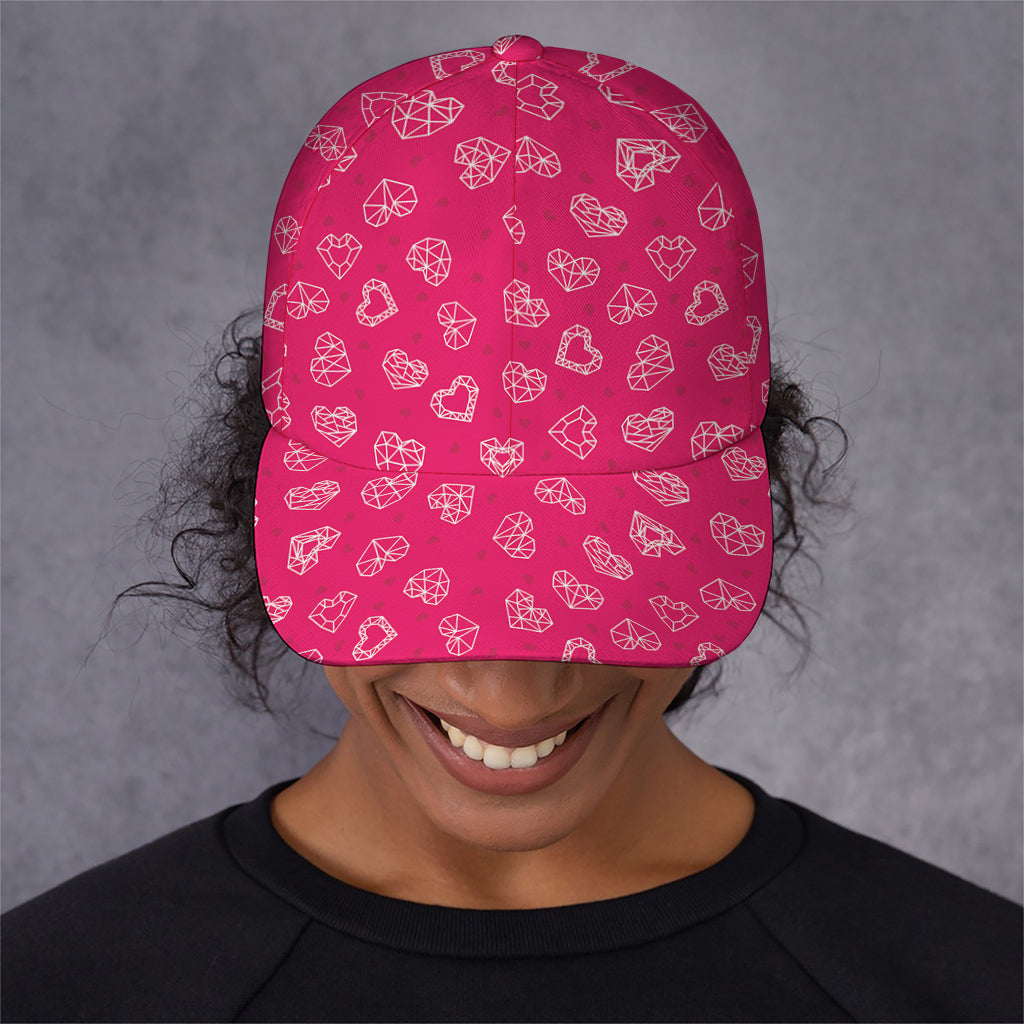 Valentine's Day Geometric Heart Print Baseball Cap