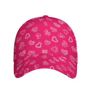 Valentine's Day Geometric Heart Print Baseball Cap