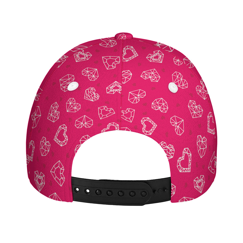 Valentine's Day Geometric Heart Print Baseball Cap