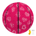 Valentine's Day Geometric Heart Print Basketball