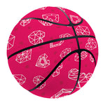 Valentine's Day Geometric Heart Print Basketball