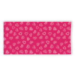 Valentine's Day Geometric Heart Print Beach Towel