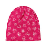 Valentine's Day Geometric Heart Print Beanie