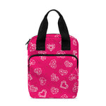 Valentine's Day Geometric Heart Print Bible Tote Bag