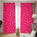 Valentine's Day Geometric Heart Print Dimout Pencil Pleat Curtains