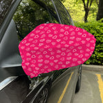 Valentine's Day Geometric Heart Print Car Side Mirror Covers