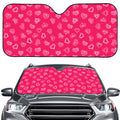 Valentine's Day Geometric Heart Print Car Windshield Sun Shade