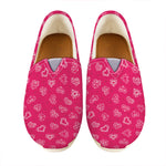 Valentine's Day Geometric Heart Print Casual Shoes