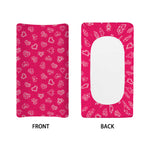 Valentine's Day Geometric Heart Print Changing Pad Cover
