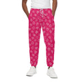 Valentine's Day Geometric Heart Print Cotton Sweatpants