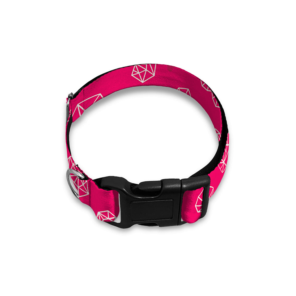 Valentine's Day Geometric Heart Print Dog Collar