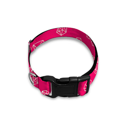 Valentine's Day Geometric Heart Print Dog Collar