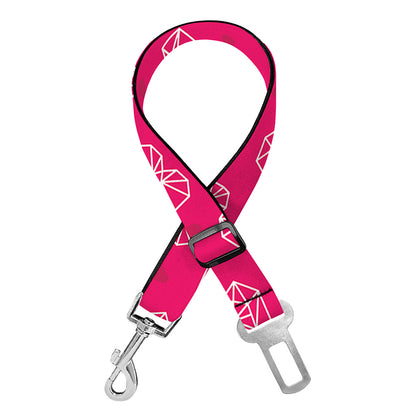 Valentine's Day Geometric Heart Print Dog Seat Belt