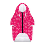 Valentine's Day Geometric Heart Print Dog Zip Up Hoodie