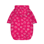 Valentine's Day Geometric Heart Print Dog Zip Up Hoodie