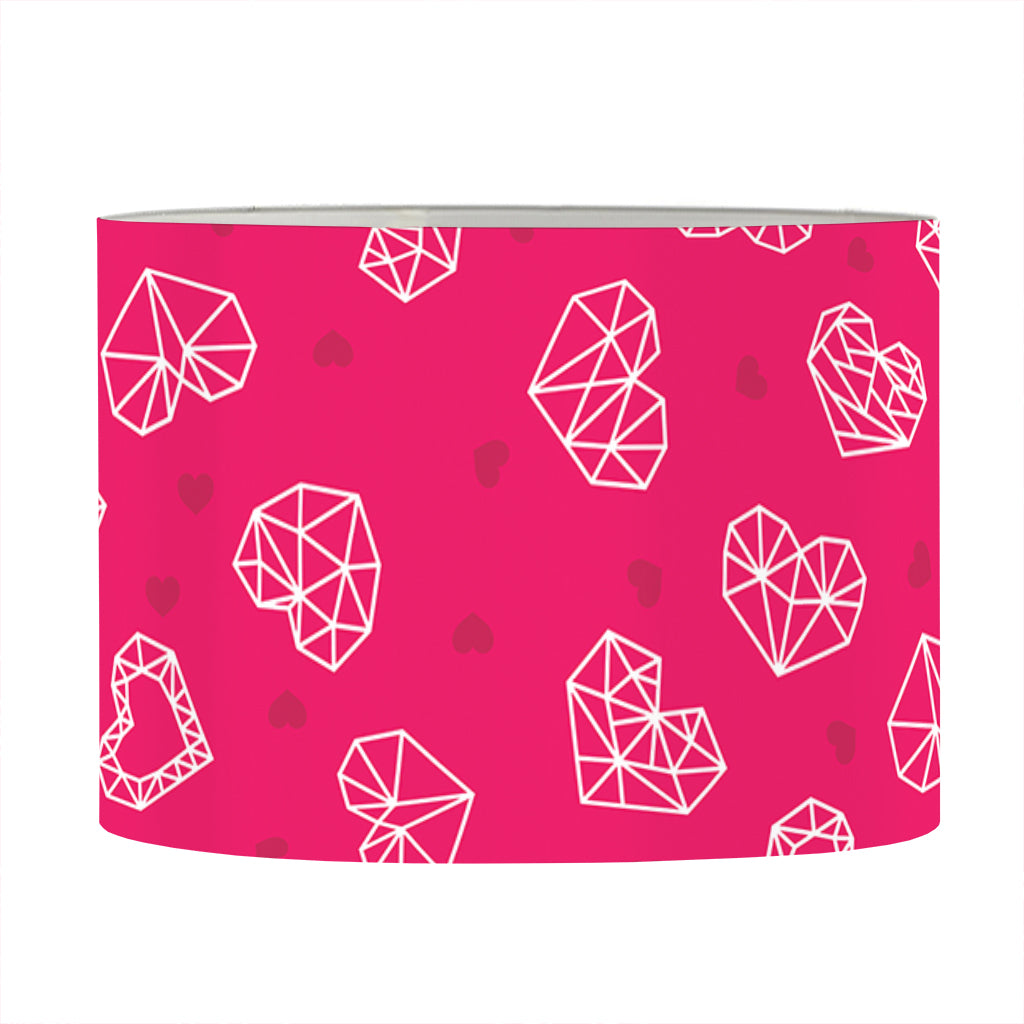 Valentine's Day Geometric Heart Print Drum Lamp Shade