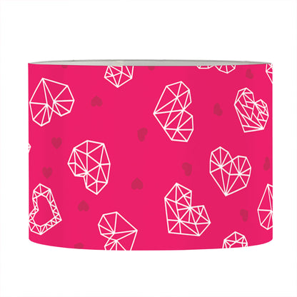Valentine's Day Geometric Heart Print Drum Lamp Shade