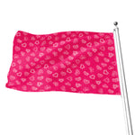 Valentine's Day Geometric Heart Print Flag