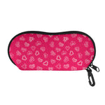 Valentine's Day Geometric Heart Print Glasses Case