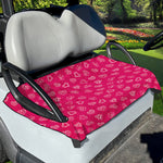 Valentine's Day Geometric Heart Print Golf Cart Seat Cover