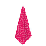 Valentine's Day Geometric Heart Print Hand Towel