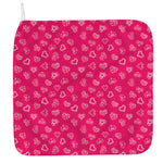 Valentine's Day Geometric Heart Print Hand Towel