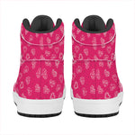 Valentine's Day Geometric Heart Print High Top Leather Sneakers
