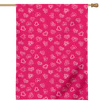 Valentine's Day Geometric Heart Print House Flag