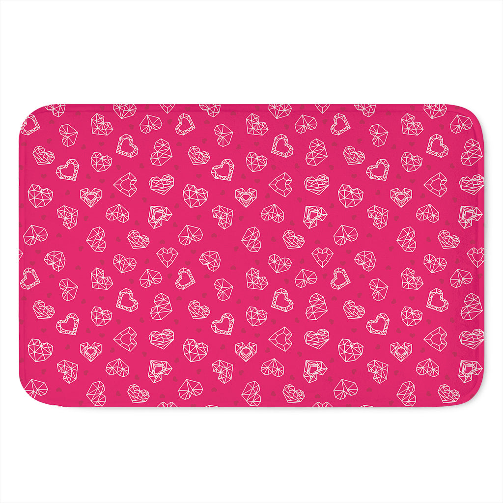 Valentine's Day Geometric Heart Print Indoor Door Mat
